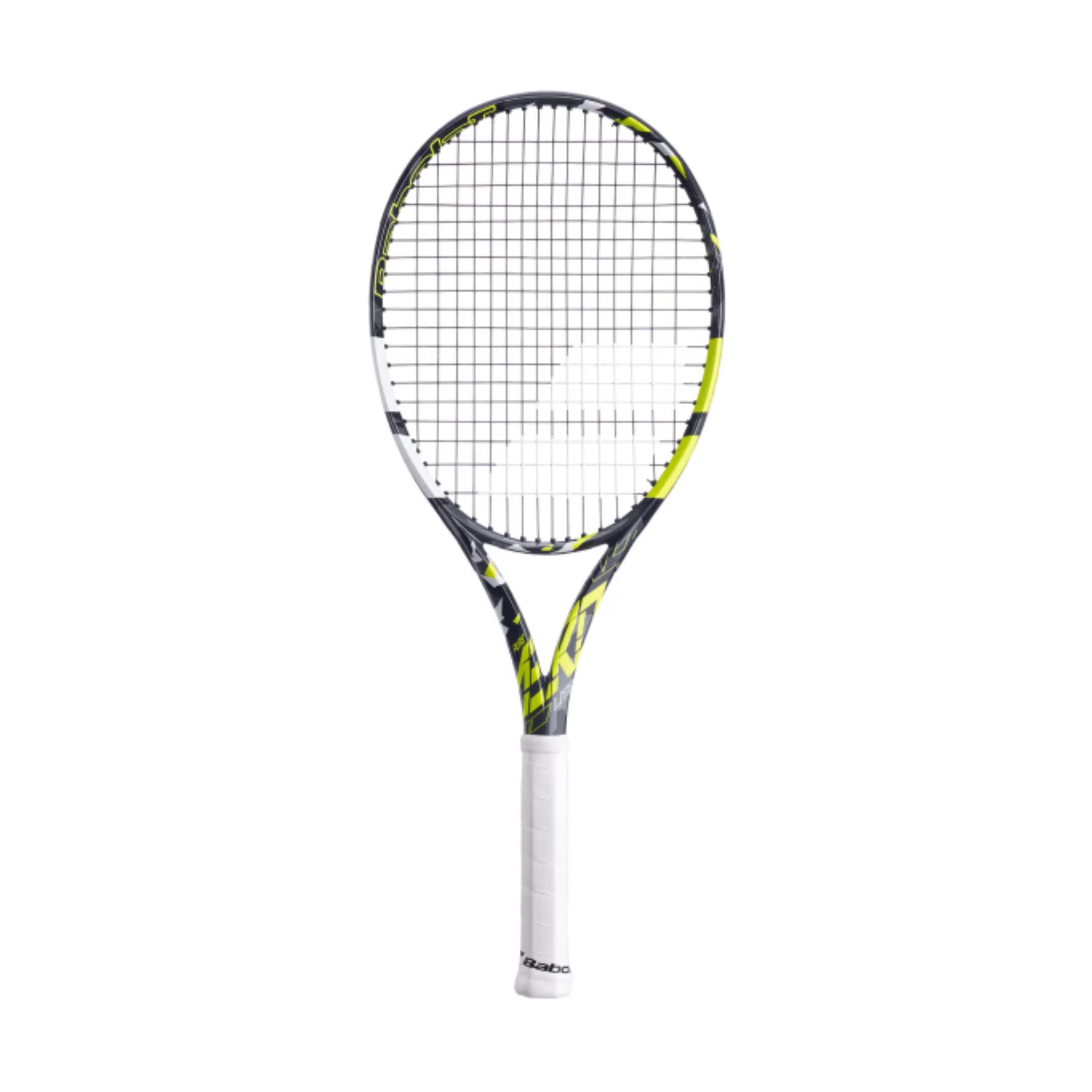 Babolat Pure Aero Lite Unstrung Tennis Racquet | Lightweight Performance Racket for Women & Juniors | Grey/Yellow/White | Perfect for Beginners & Recreational Players