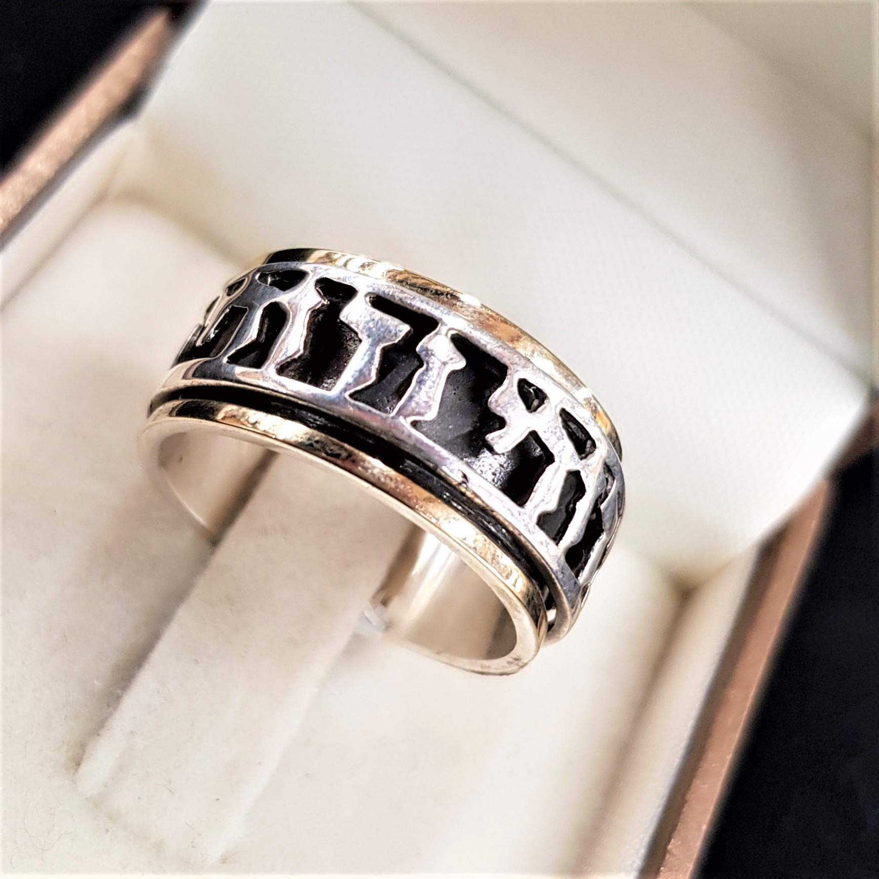 Ani Ledodi Bible Verse Ring - 9K Gold & Silver Scripture Jewelry for Women - Religious Christian Gift for Her - Perfect for Weddings, Baptisms & Daily Faith Inspiration