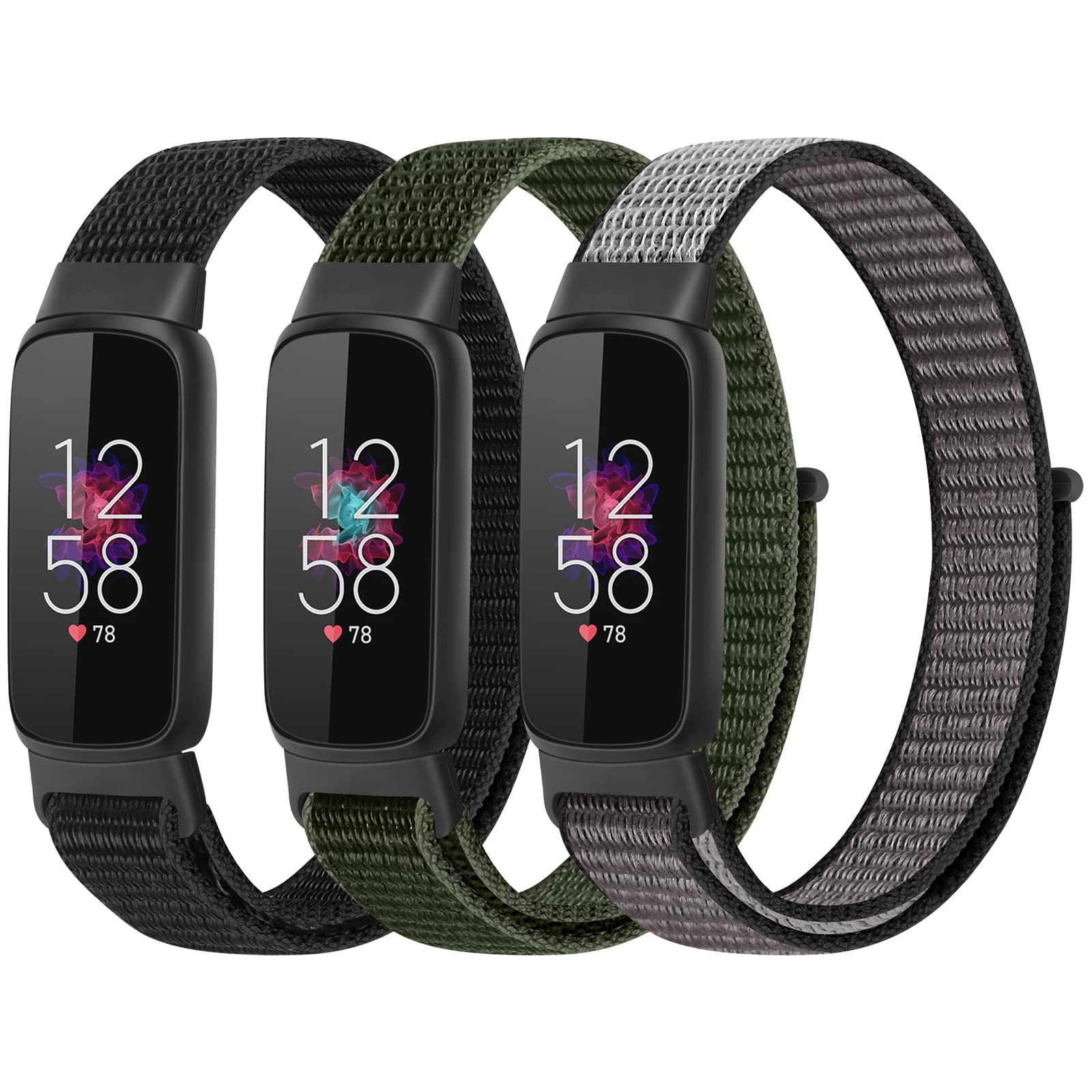 **Adjustable Nylon Replacement Bands for Fitbit Luxe – Breathable Solo Loop Sport Strap for Women & Men – Perfect for Workouts, Running & Daily Wear**
