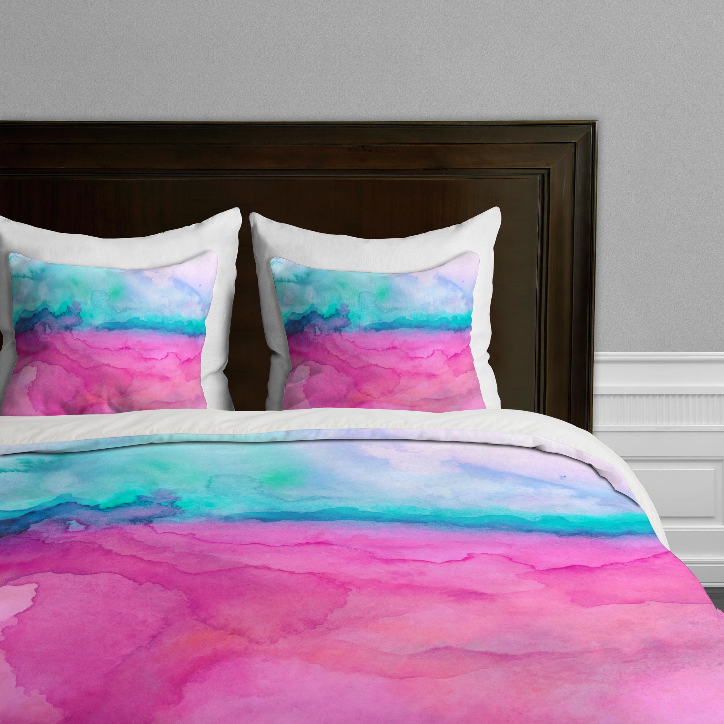 Deny Designs Jacqueline Maldonado Tidal Color Duvet Cover Set - Twin/Twin XL Size, Blue Ocean Wave Pattern Bedding - Perfect for Coastal, Boho & Beach House Bedroom Decor