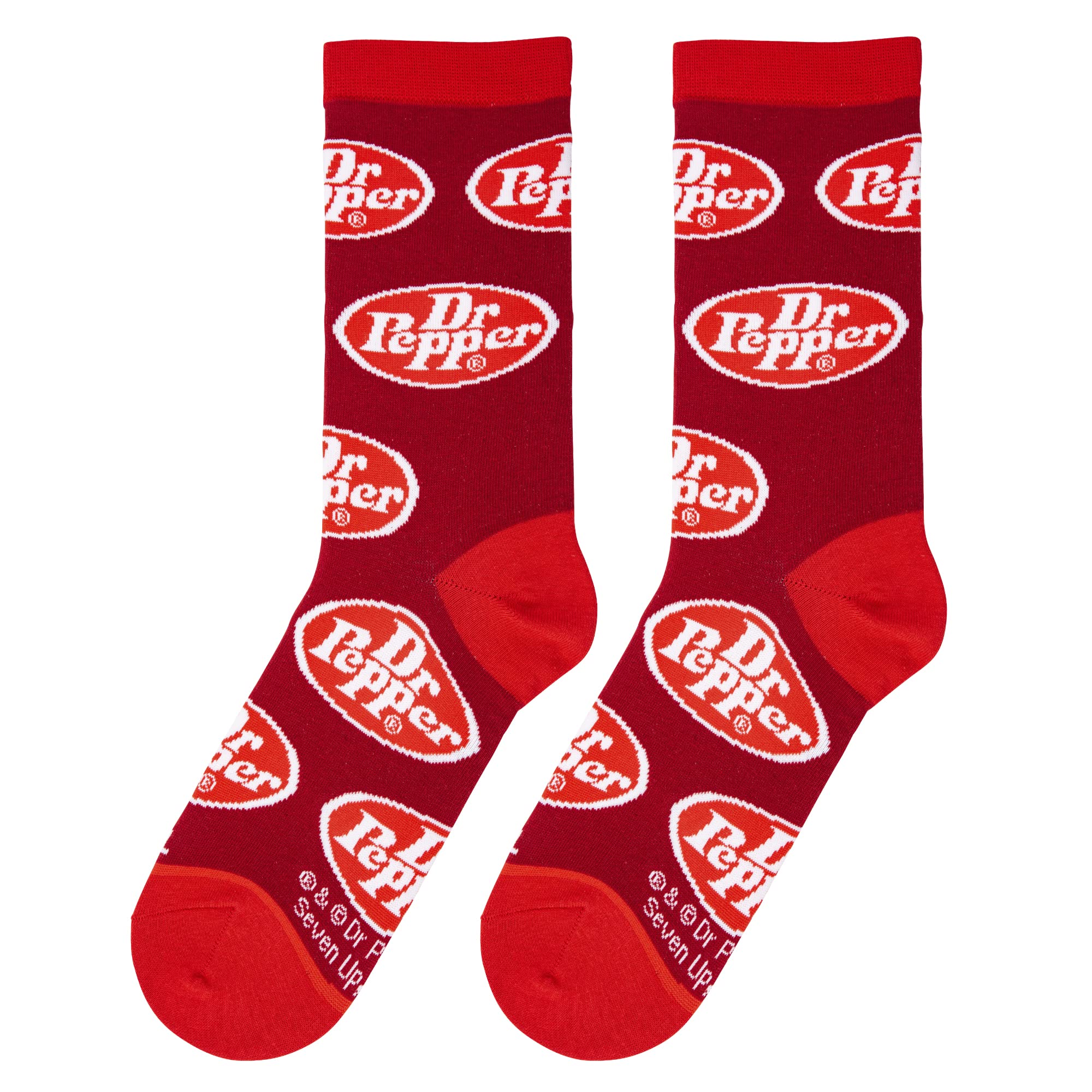 Dr. Pepper Retro Print Novelty Socks for Men & Women - Fun Gift Idea for Soda Lovers - Perfect for Casual Wear, Cosplay & Collectors