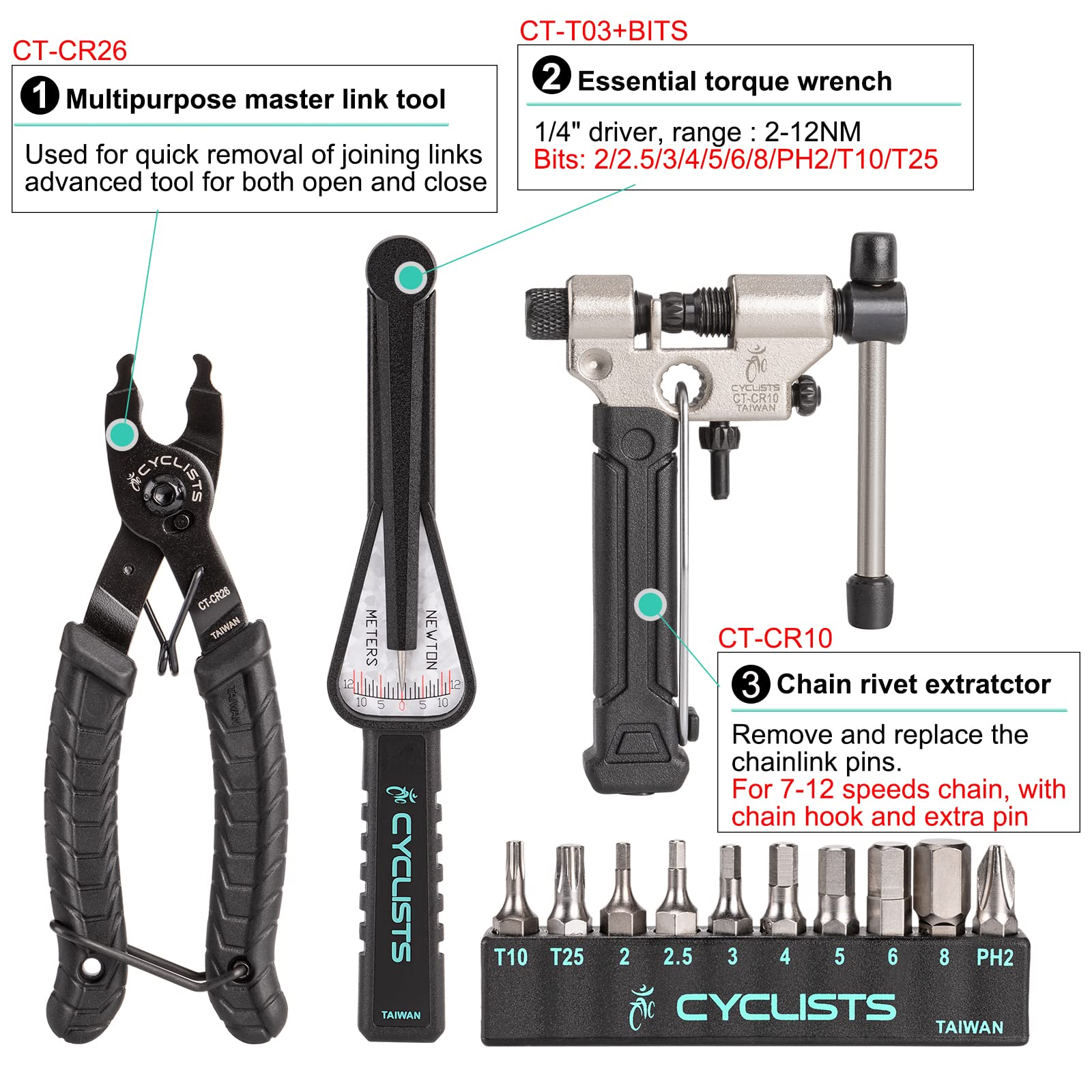 27-Piece Bike Tool Kit for Maintenance & Repair - Mountain & Road Bicycle Tool Set with Storage Case - Perfect for DIY Bike Tune-Ups & Emergency Repairs