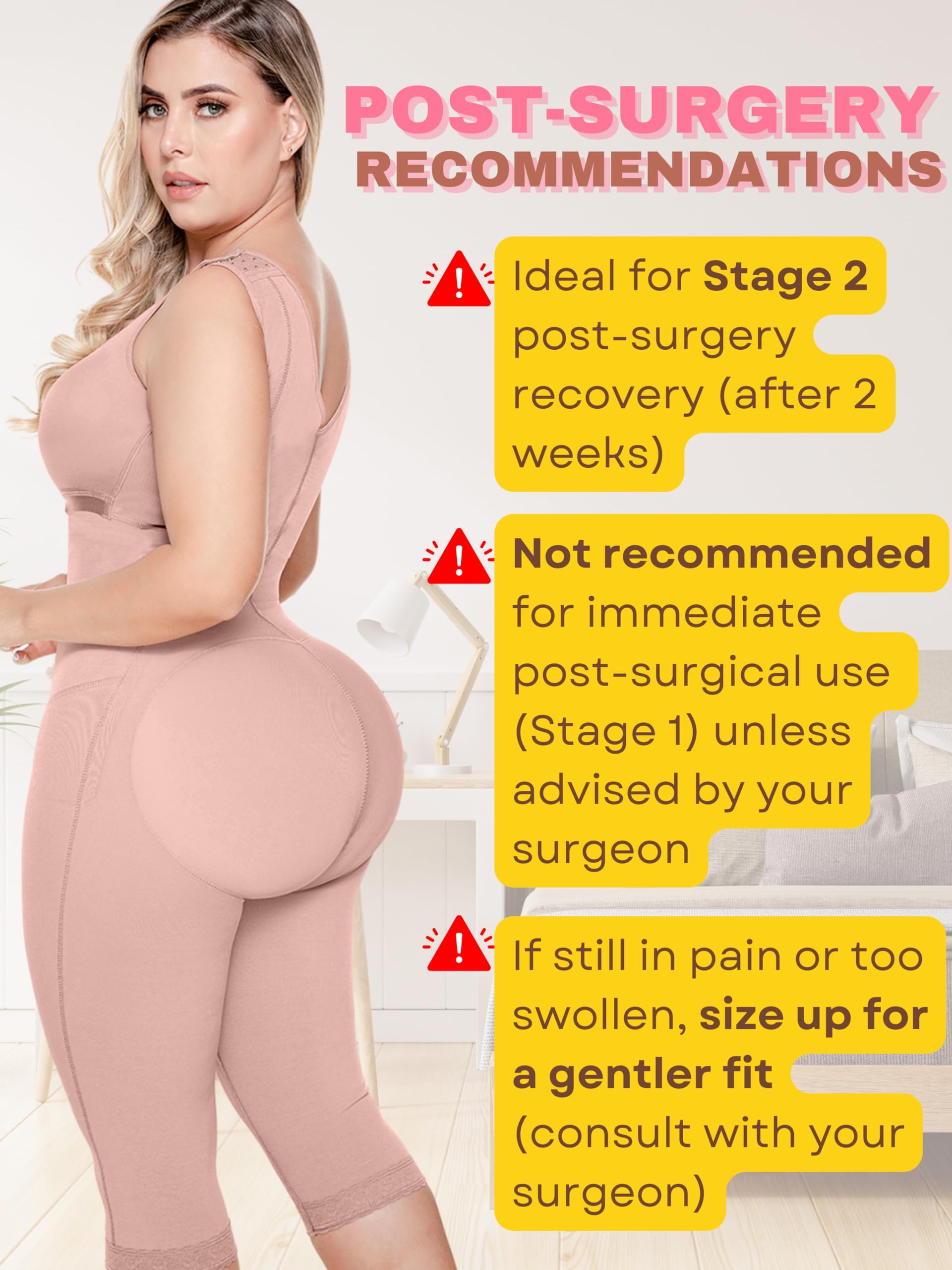 Sonryse PS052 Post-Surgery Compression Garment for Liposuction Recovery - Colombian Fajas for Women - Perfect for Tummy Tuck, Body Shaping & Postpartum Support