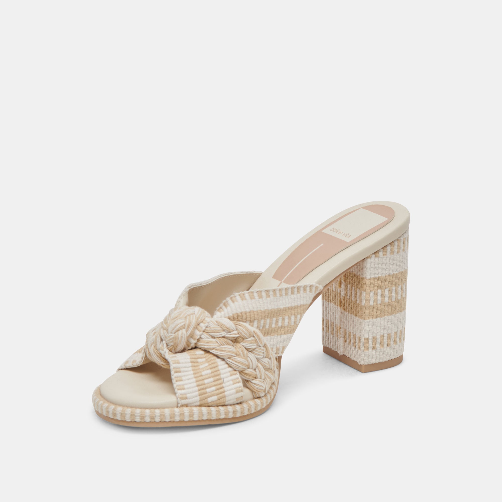 Brilah Natural Multi Woven Heels for Women - Comfortable & Stylish Summer Sandals for Weddings, Parties & Date Nights