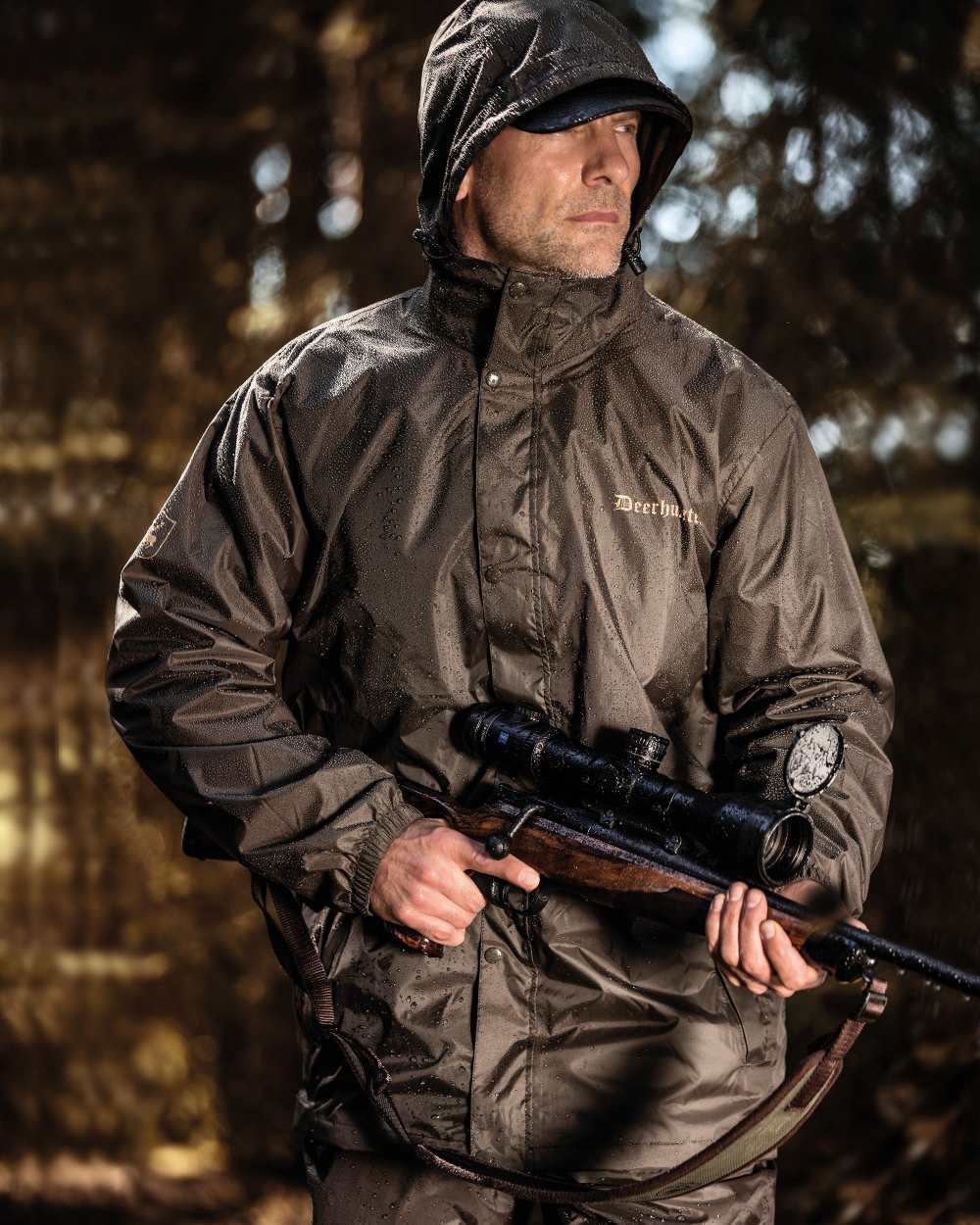 Deerhunter Survivor Packable Rain Jacket - Lightweight Waterproof Outdoor Jacket for Hiking, Camping & Travel - Compact Foldable Raincoat for Men & Women