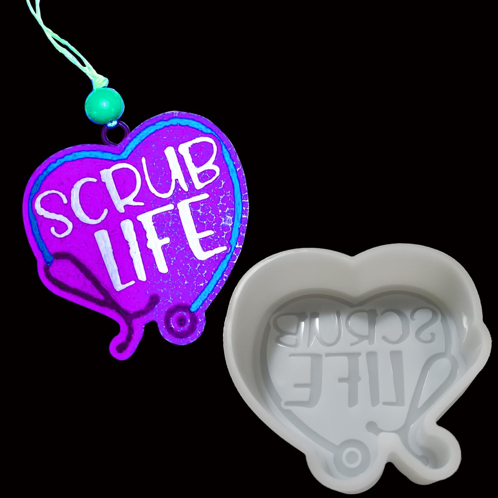 300+ Design Scrub Life Freshie Molds - Silicone Epoxy Resin Molds for Car Fresheners, Aroma Beads, Soap & Candle Making - Oven Safe & Upgraded Soft Material - Perfect for DIY Crafts, Home Decor & Car Accessories