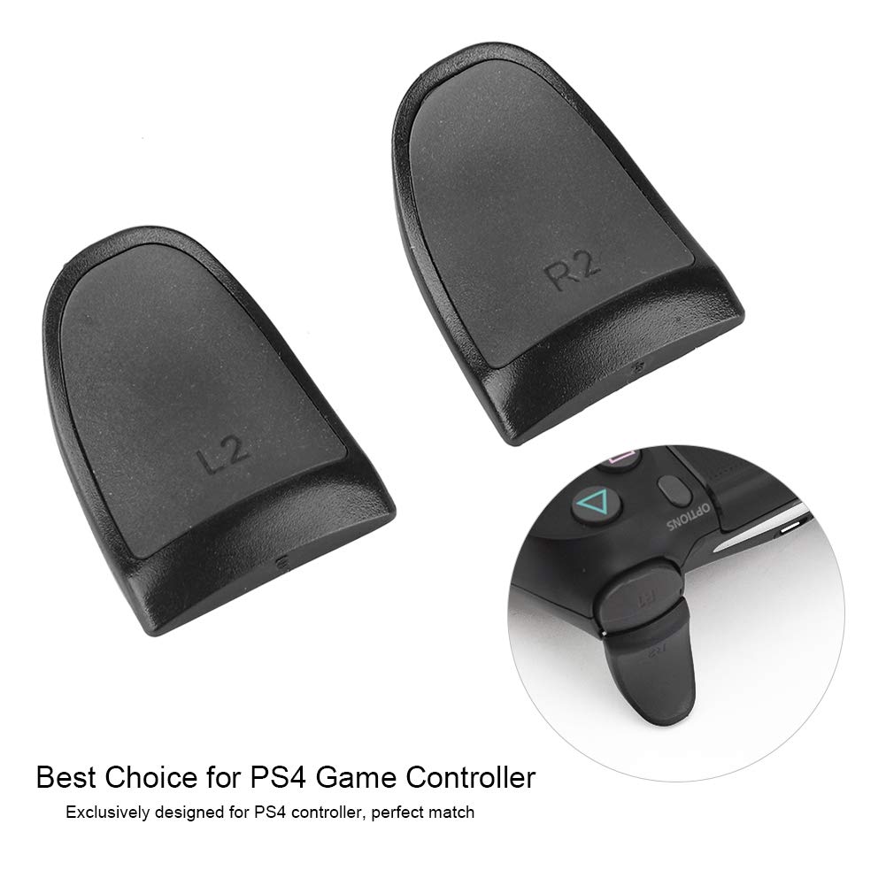 PS4 Controller Trigger Stops - QuickShot R2 L2 Button Extenders for Hair Triggers & Rapid Fire - Perfect for FPS, Racing & Competitive Gaming - Compatible with PS4 Gamepads & Standard Controllers