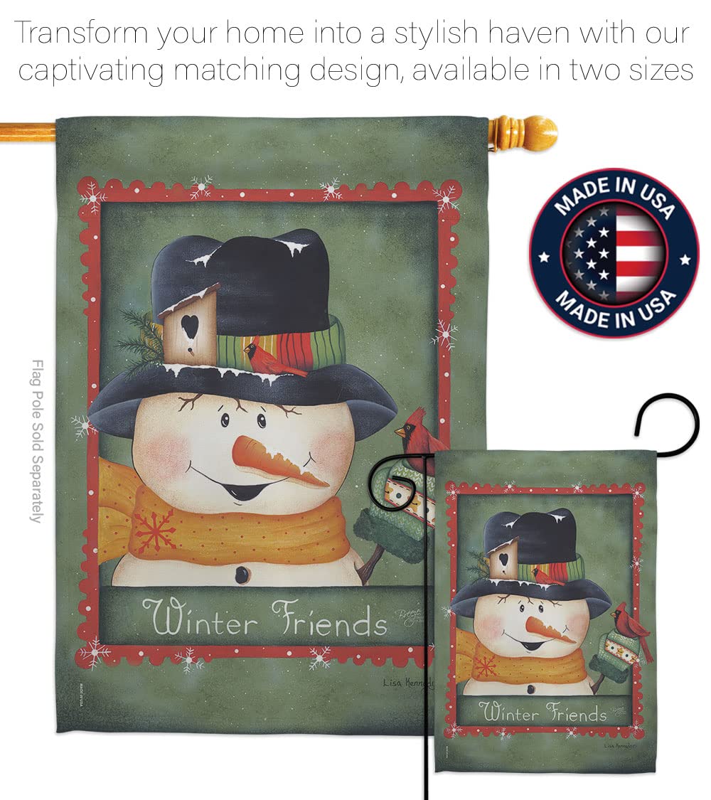 Friends Winter Wonderland House Flag Set 28x40