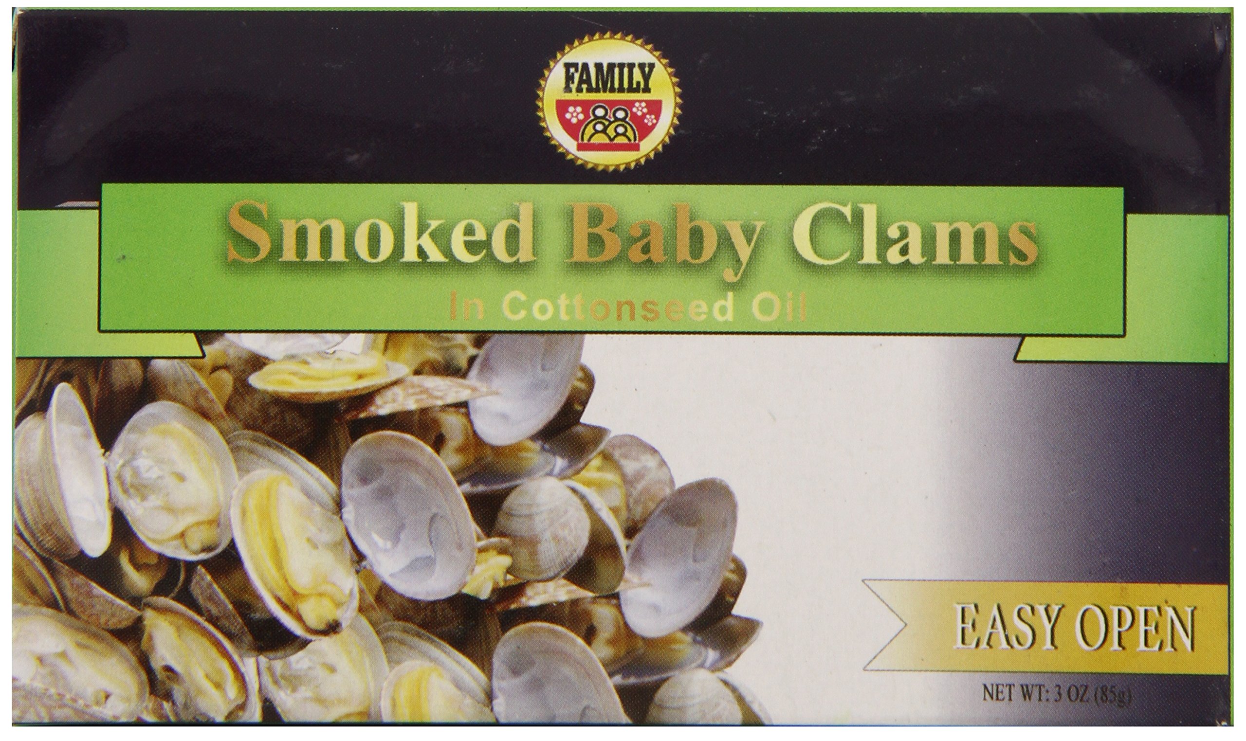 Premium Smoked Baby Clams - 3oz Cans (Pack of 24) | Gourmet Seafood Snack for Salads, Pasta & Charcuterie Boards | High-Protein Pantry Staple