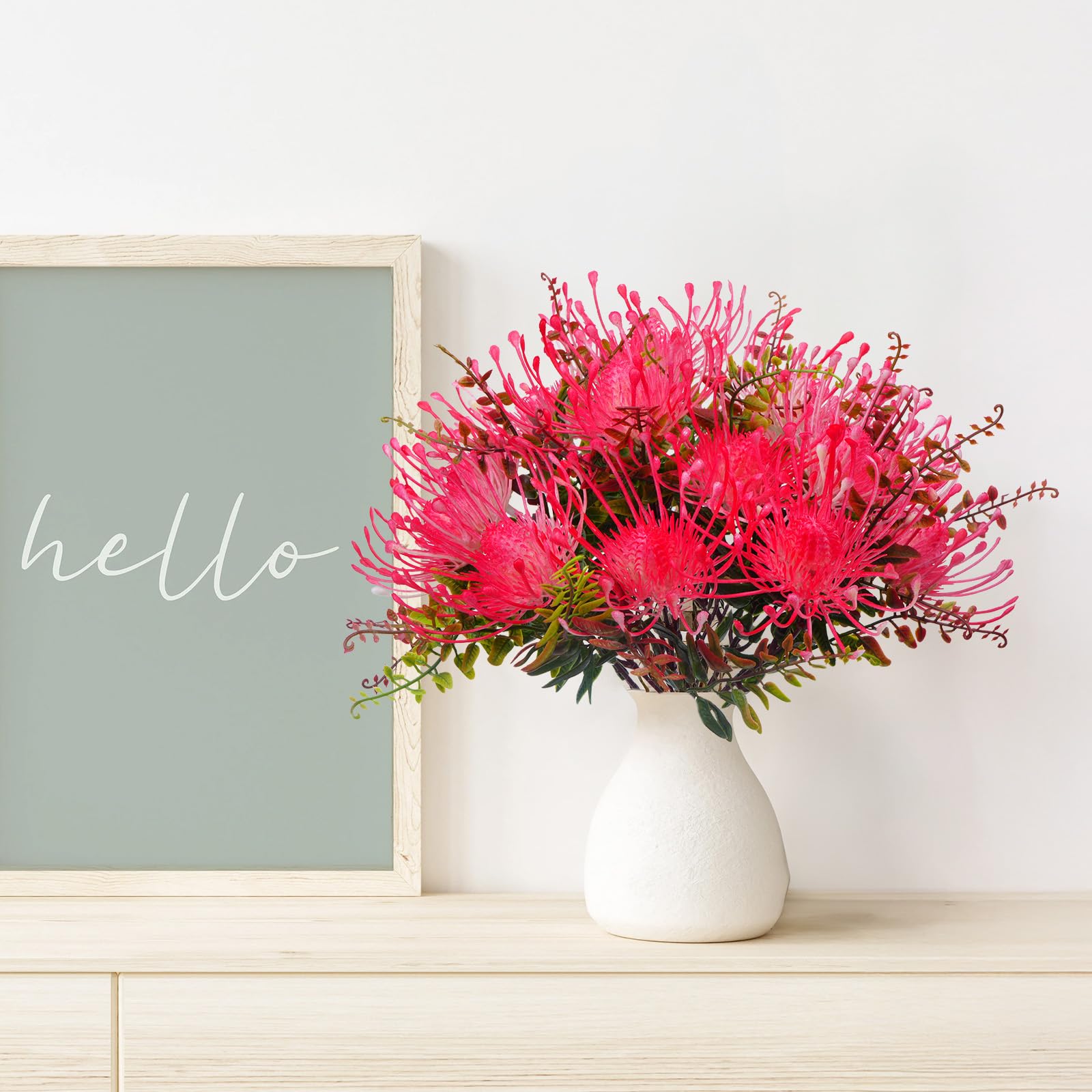 3pcs Artificial Tropical Chrysanthemum Flowers - Plastic Home Decor for Bathroom, Outdoor Wedding, Table Centerpieces (Hot Pink) - Perfect for Party Decorations, Garden Arrangements & DIY Crafts