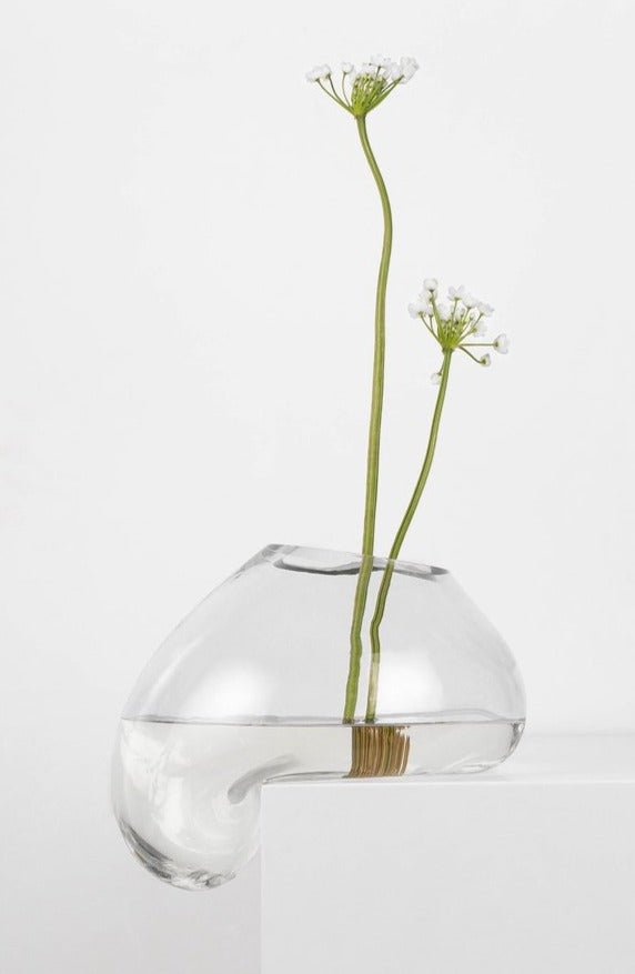 Noom Gutta Vase - Modern Ceramic Flower Vase for Home Decor, Wedding Centerpieces & Office Desk Accessories