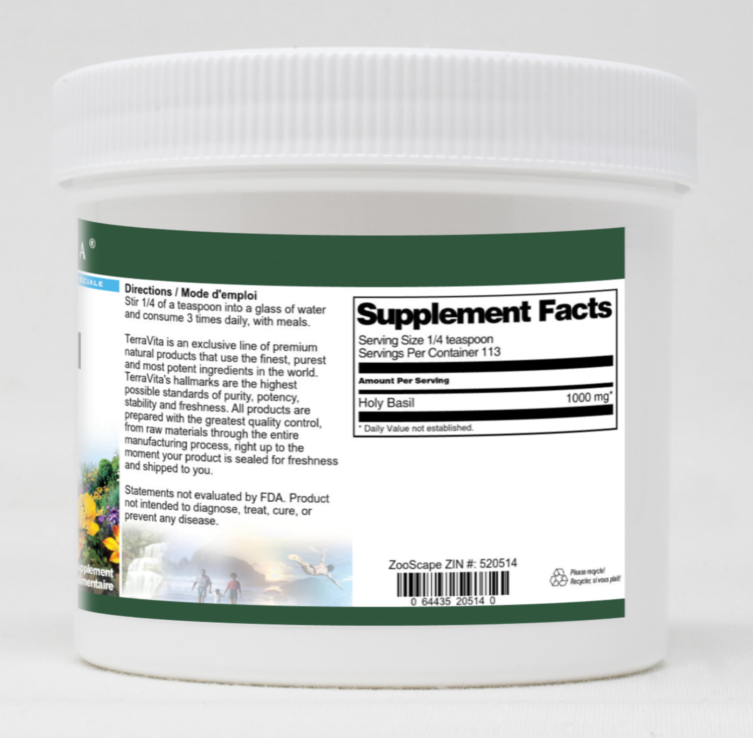 Organic Holy Basil Powder (Tulsi) - 4 oz | Stress Relief & Immune Support | USDA Certified | Perfect for Tea, Smoothies & Ayurvedic Remedies