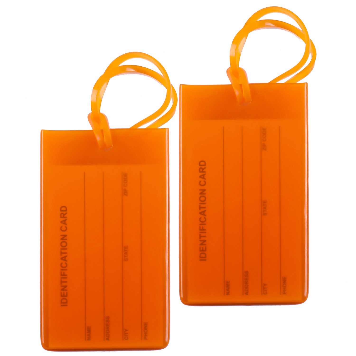 AI-DEE Flexible Travel Luggage Tags - Durable Suitcase ID Name Labels Set (2 Pack) - Perfect for Airports, Cruise Ships & Business Trips