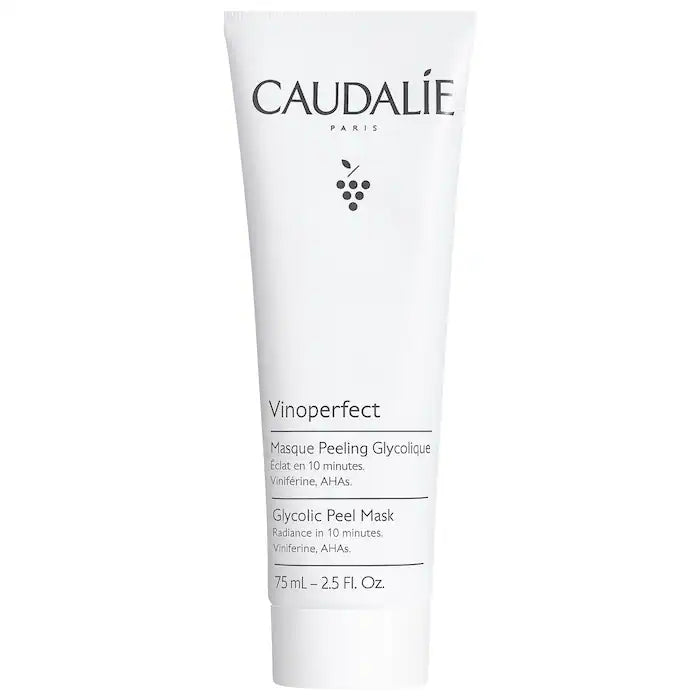 Caudalie Vinoperfect Brightening Glycolic Peel Mask - Exfoliating Face Mask for Glowing Skin | Perfect for Nighttime Skincare Routine & Pre-Makeup Prep