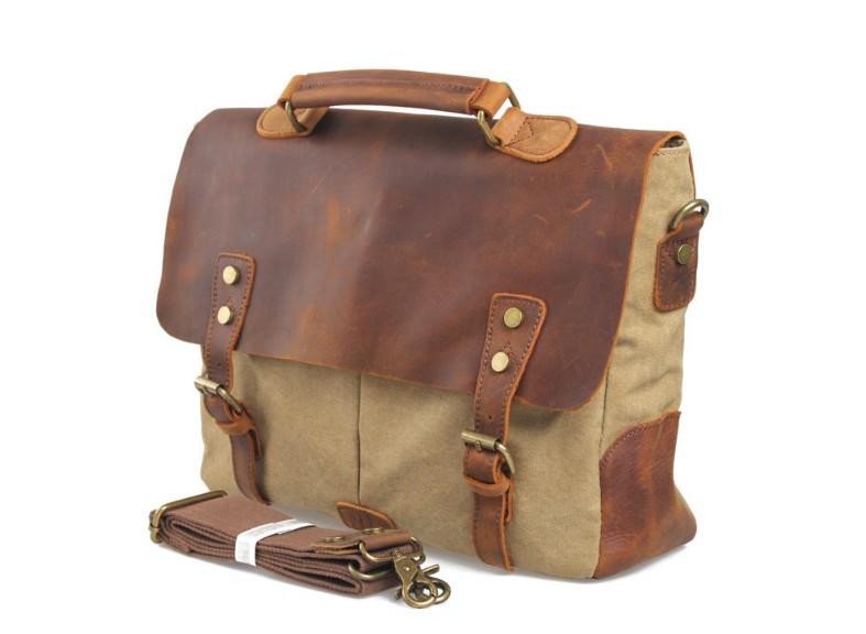 Durable Waxed Canvas Messenger Bag for Women - Waterproof & Stylish Crossbody Shoulder Bag - Perfect for Work, Travel & Everyday Use