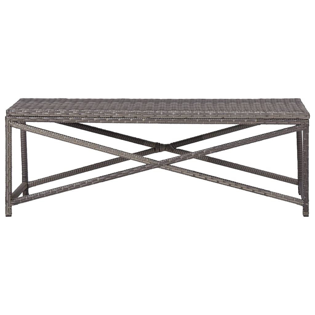 Poly Rattan Outdoor Garden Bench - 47.2
