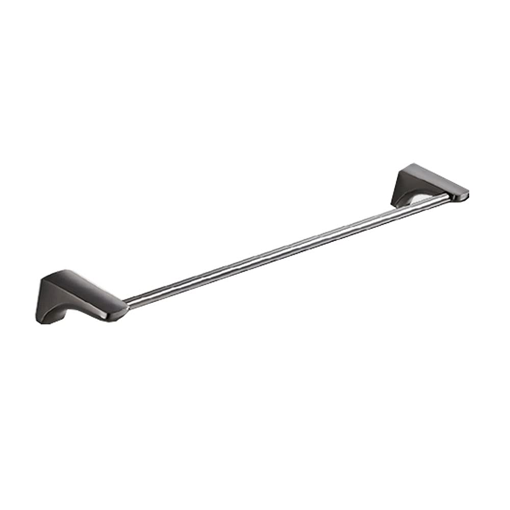 Premium 304 Stainless Steel Bath Towel Bar - Free Perforated Bathroom Towel Rack with Wire Drawing Finish, Single Pole Gray Bathroom Hardware Set | Durable & Rustproof for Modern Bathrooms, Spas, and Luxury Hotels