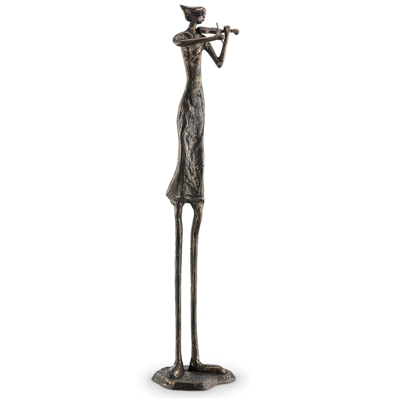SPI Home Cast Aluminum Virtuoso Violinist Abstract Statue - Elegant Musical Decor for Living Room, Office & Garden | Unique Gift for Musicians & Art Lovers