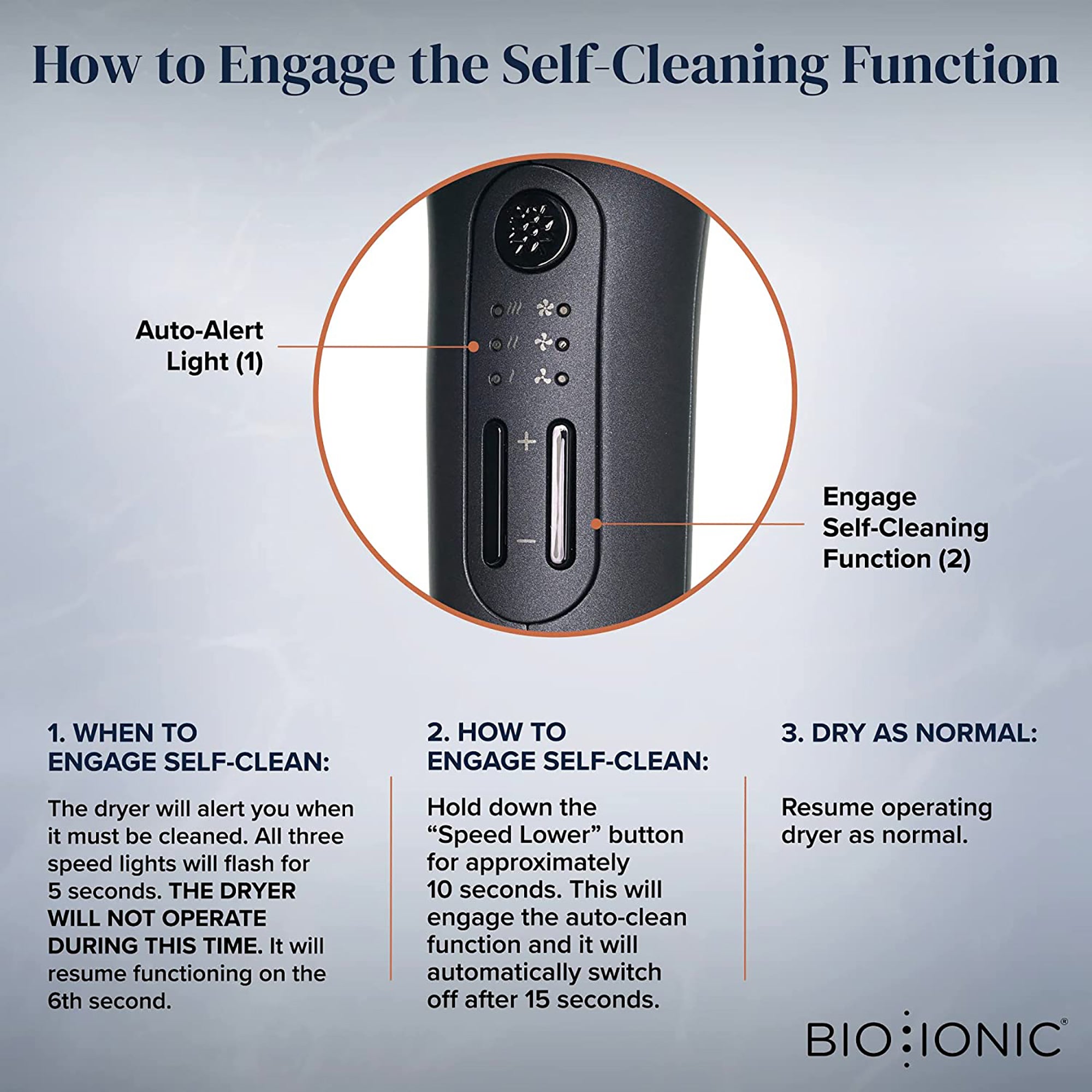 Bio Ionic SMART X High Efficiency Hair Dryer - Professional Salon Blow Dryer for Fast Drying & Frizz Control - Perfect for Home & Salon Use