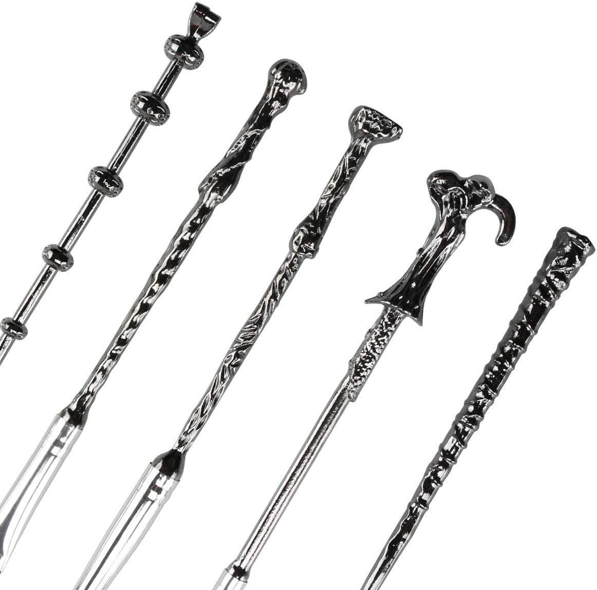 SONGQEE Harry Fan Wizard Wand Brushes - 10-Piece Professional Eye Makeup Brush Set for Eyeshadow, Blending, Foundation, Blush & Concealer (Silver Plus) - Perfect for Daily Makeup & Professional Makeup Artists