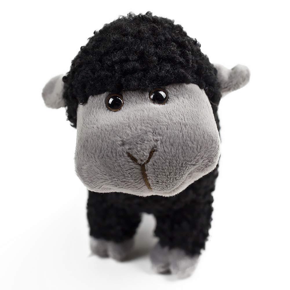 FRANKIEZHOU 3PCS Black Sheep Stuffed Animal Plush Toys - Sitting, Standing, Kneeling Lamb Decorations for Kids, Soft Plushie Gift for Boys & Girls | Nursery Decor, Birthday Present, Cuddly Companion