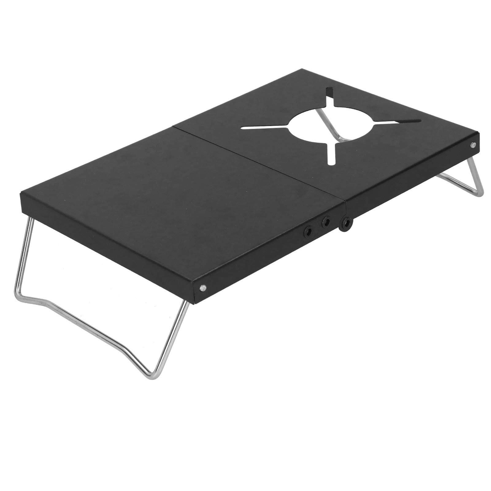 **Garsentx Portable Windproof Folding Camping Stove Table - Stainless Steel Outdoor Cooking Stand for Camping, Hiking, Picnics & Travel - Compact & Lightweight for Easy Transport**    *(Perfect for Backpacking, BBQ, Beach Trips & Emergency Cooking)*