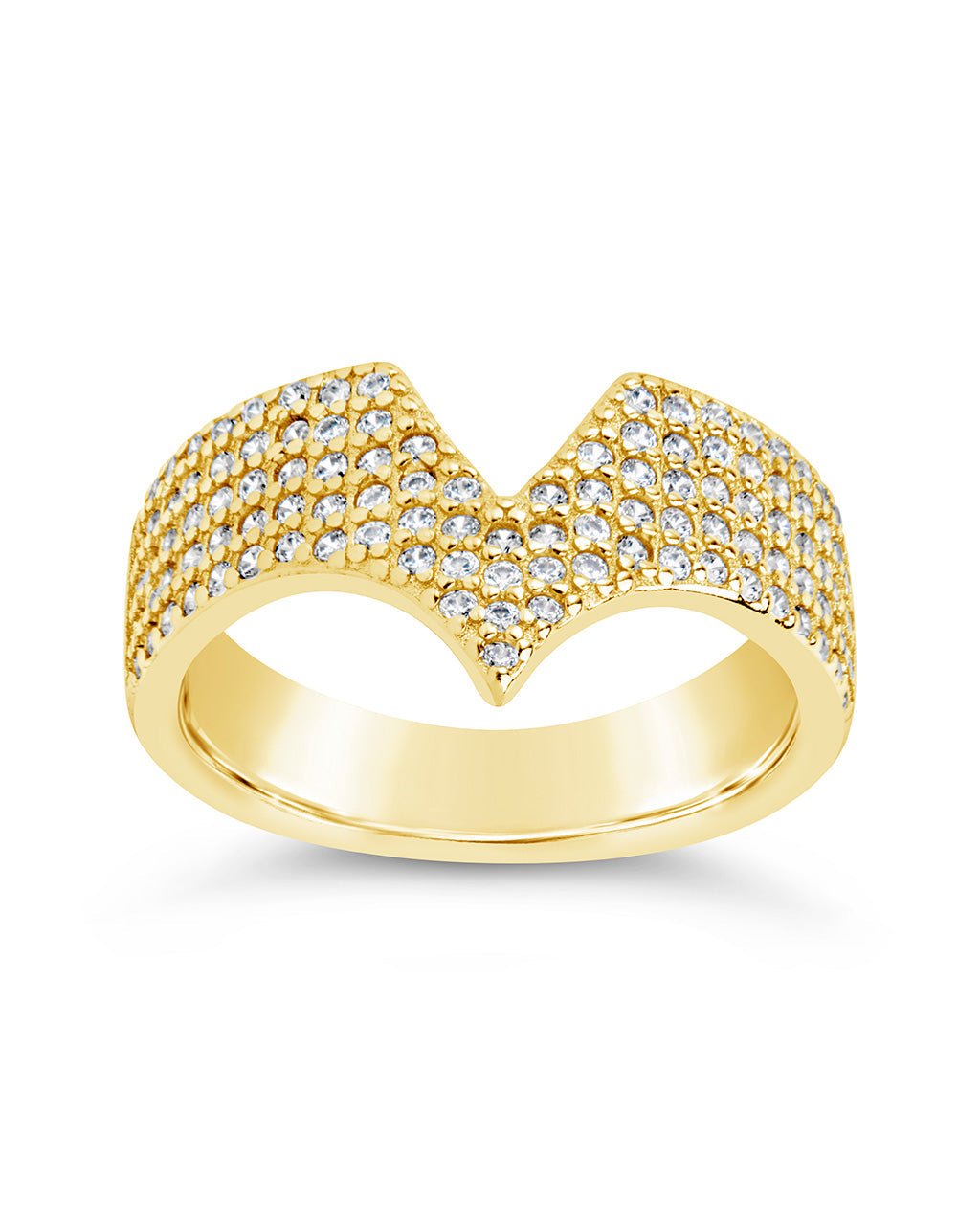 Sandra CZ Pointed Band Ring - Elegant Cubic Zirconia Women's Jewelry for Parties, Weddings & Everyday Wear