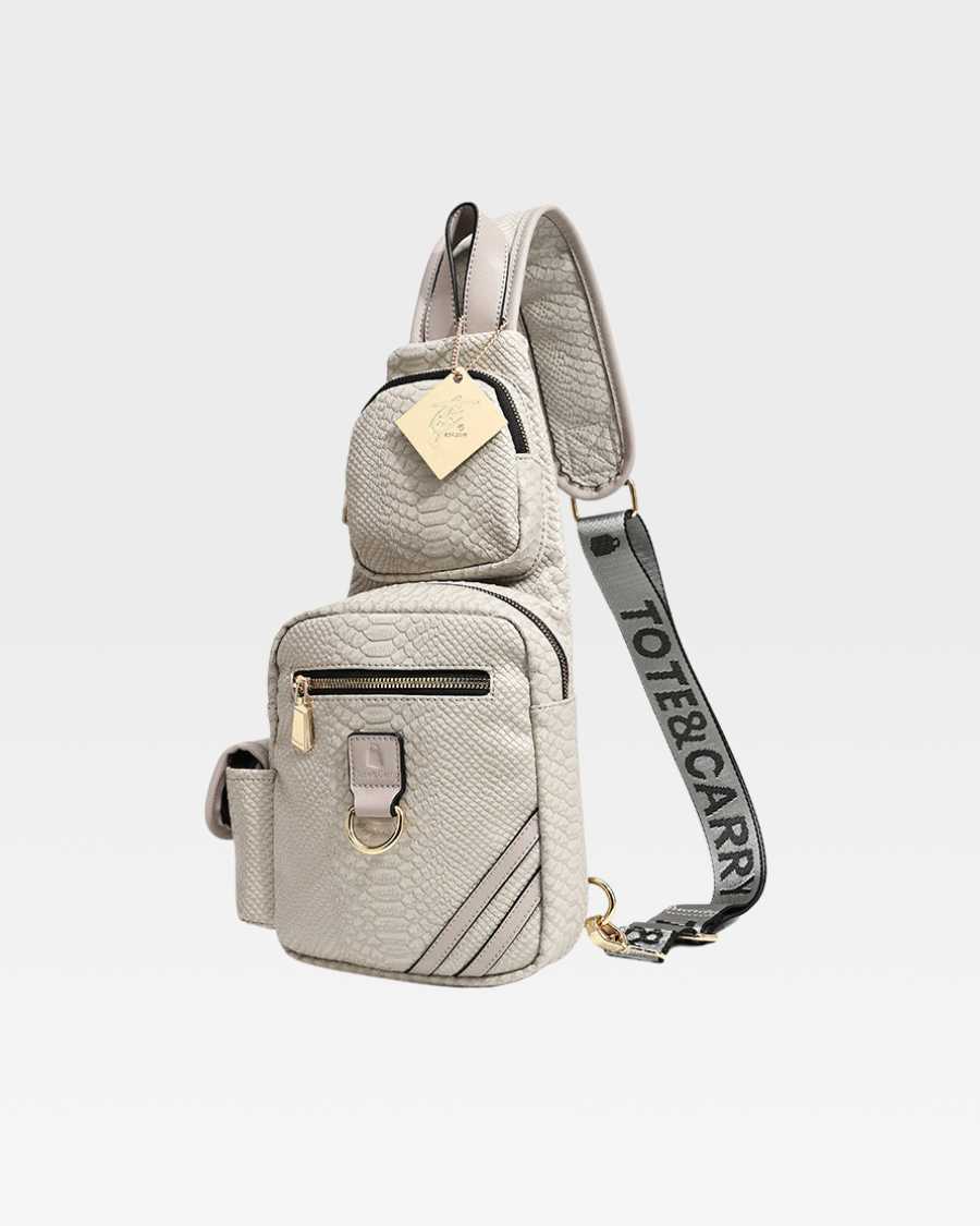 Apollo 1 Tear Drop Crossbody Bag in Grey - Stylish & Compact Shoulder Purse for Women, Perfect for Travel, Shopping & Everyday Use