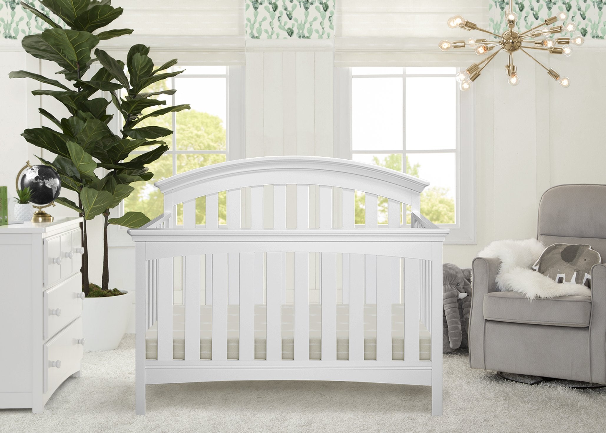 Bentley 4-in-1 Convertible Baby Crib with Toddler Bed, Daybed & Full-Size Bed Conversion - Perfect for Nursery, Bedroom & Guest Room