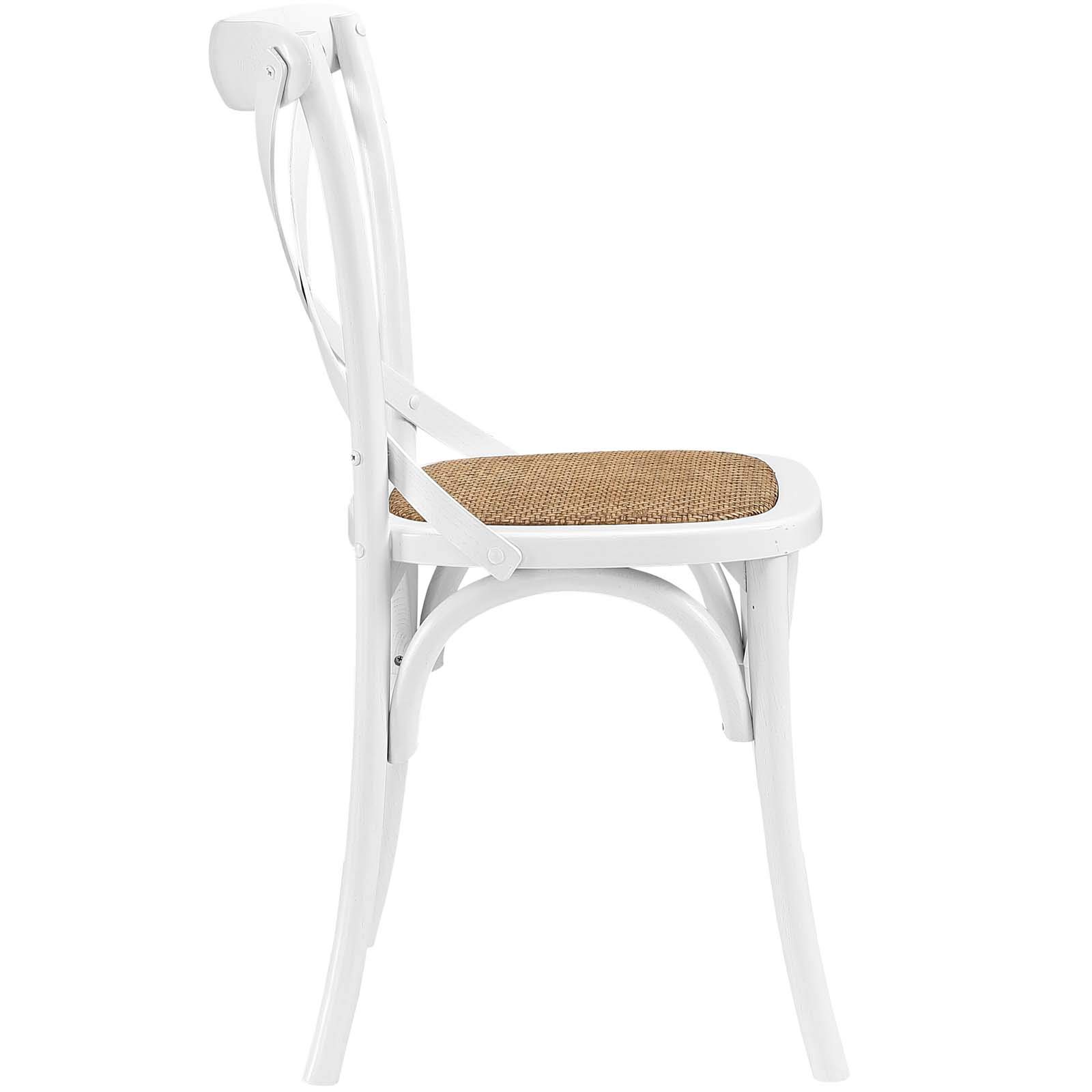 Modern Contemporary Urban Design Wooden Dining Chairs - Set of 2 White Kitchen Side Chairs for Dining Room, Breakfast Nook & Small Space Decor