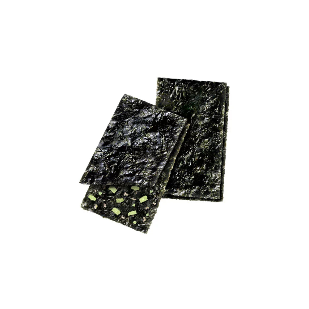 Kanro Seasoned Nori Seaweed Chips with Wasabi Pieces 4.4g - Crunchy Japanese Snack for Healthy Eating, Office Snacks & Asian Food Lovers