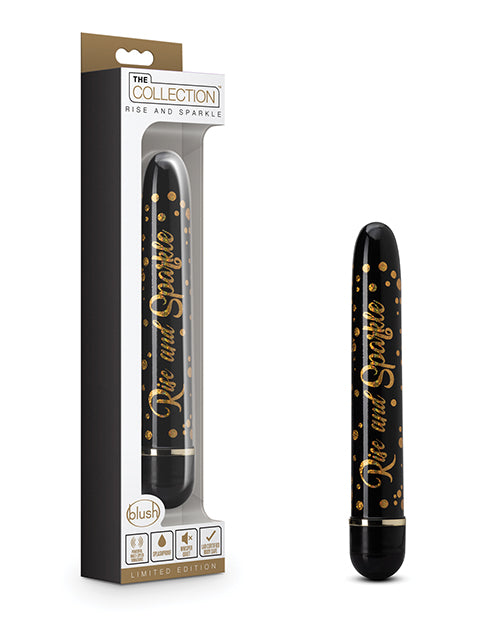Blush The Collection Rise & Sparkle Slim Vibe Black - Elegant Slim Vibrator for Women, Perfect for Solo Play & Couples Intimacy