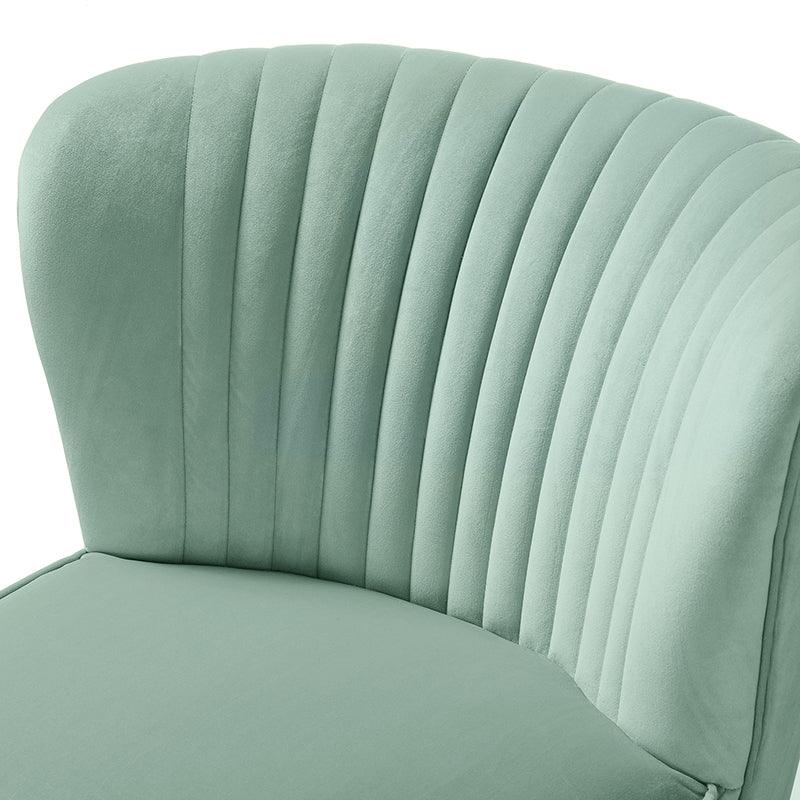 Lola Velvet Side Chair - Modern Upholstered Accent Chair for Living Room, Bedroom & Office - Soft Velvet Fabric with Sturdy Wooden Legs - Perfect for Dining, Lounge & Home Decor