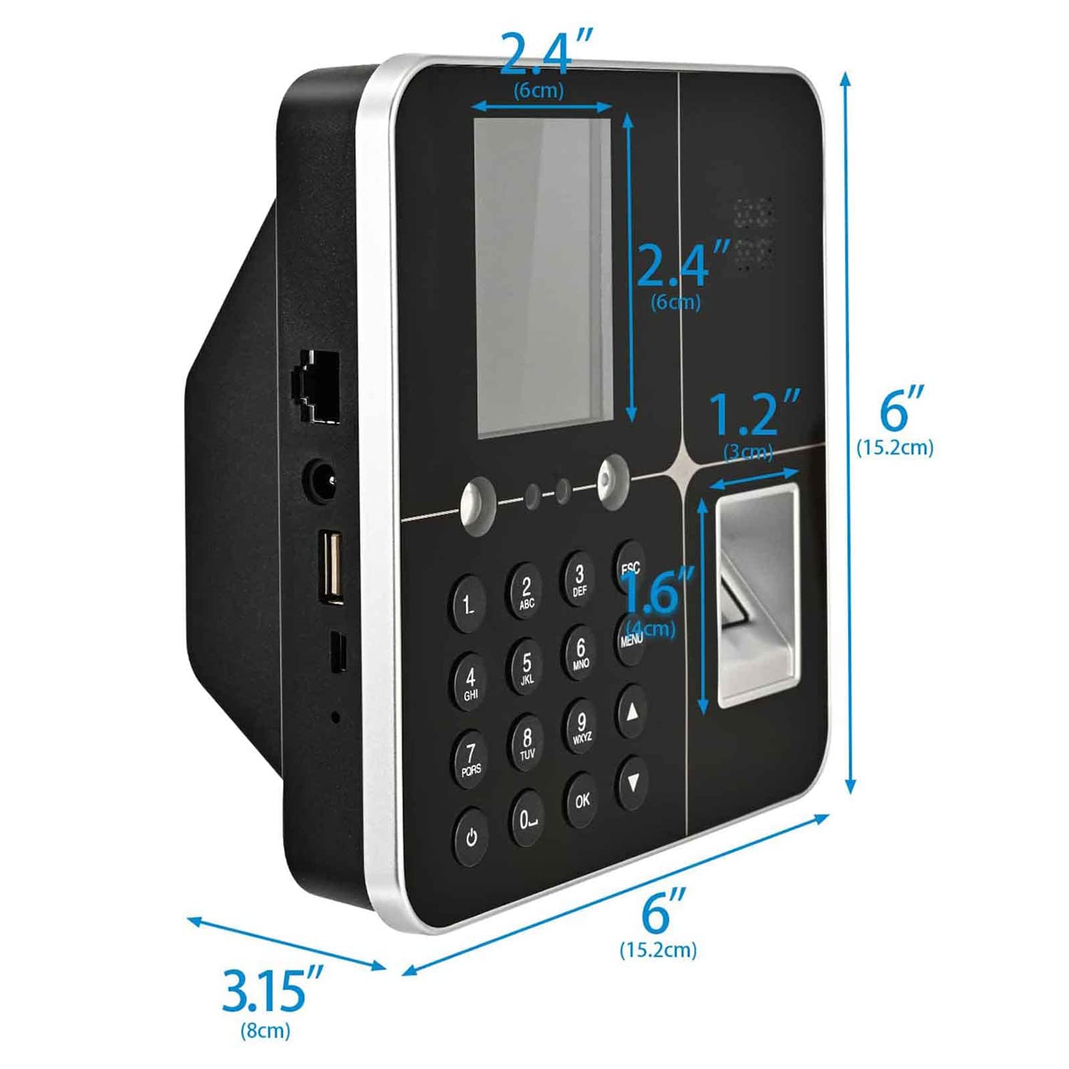 ANXYYDS Smart Biometric Fingerprint Attendance Machine - 110V Password Time Clock for Employee Registration & Tracking - Perfect for Offices, Schools, and Workplaces