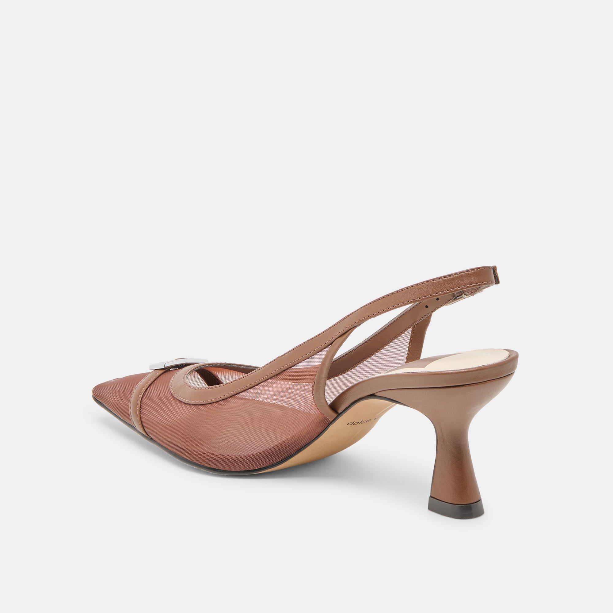 LORINE Women's High Heels - Espresso Brown Mesh Dress Pumps for Party, Wedding & Evening Events