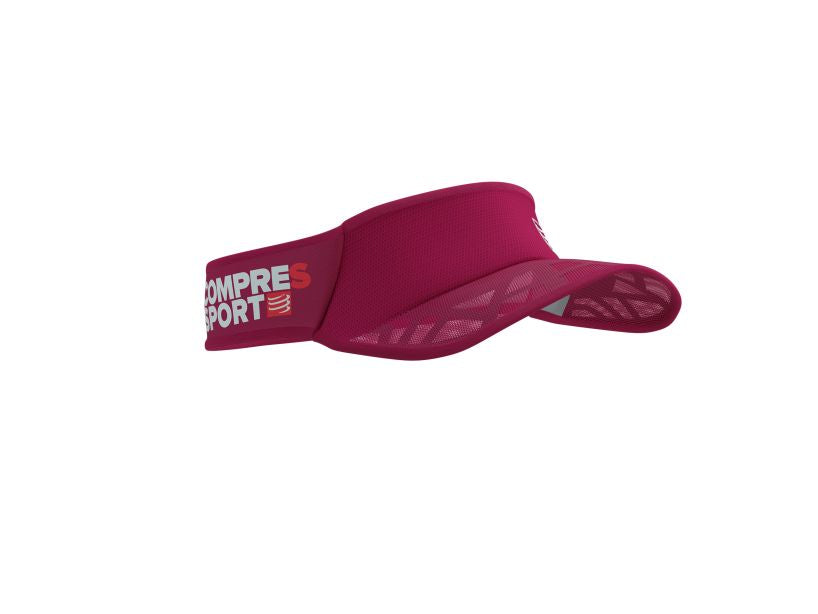 Compressport Unisex Spiderweb Ultralight Visor - Persian Red/Blazing Orange | Lightweight Running Hat for Men & Women | Perfect for Marathon, Cycling, Hiking & Outdoor Sports