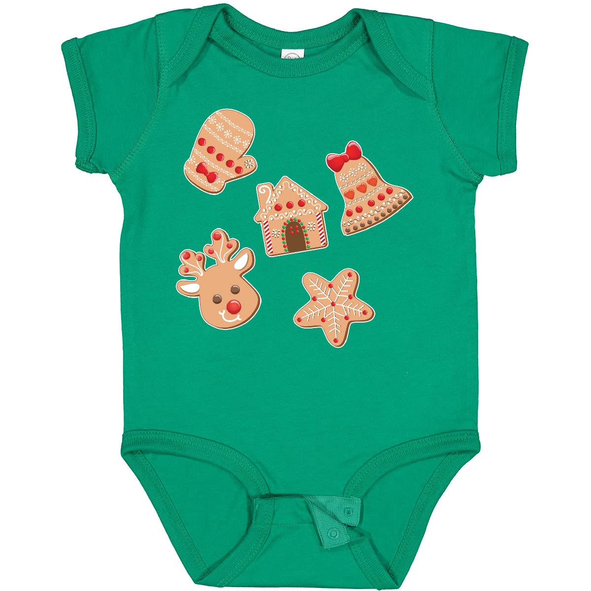 Inktastic Christmas Gingerbread Cookies Baby Bodysuit - Cute Holiday Outfit for Infants & Toddlers - Perfect for Family Photos, Christmas Parties & Festive Celebrations