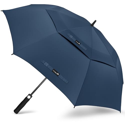 ZOMAKE 51/54/62/68 Inch Large Golf Umbrella - Windproof Double Canopy Vented Design, Automatic Open, Oversize Rain Umbrella for Men & Women - Perfect for Golf, Beach, Hiking & Outdoor Activities