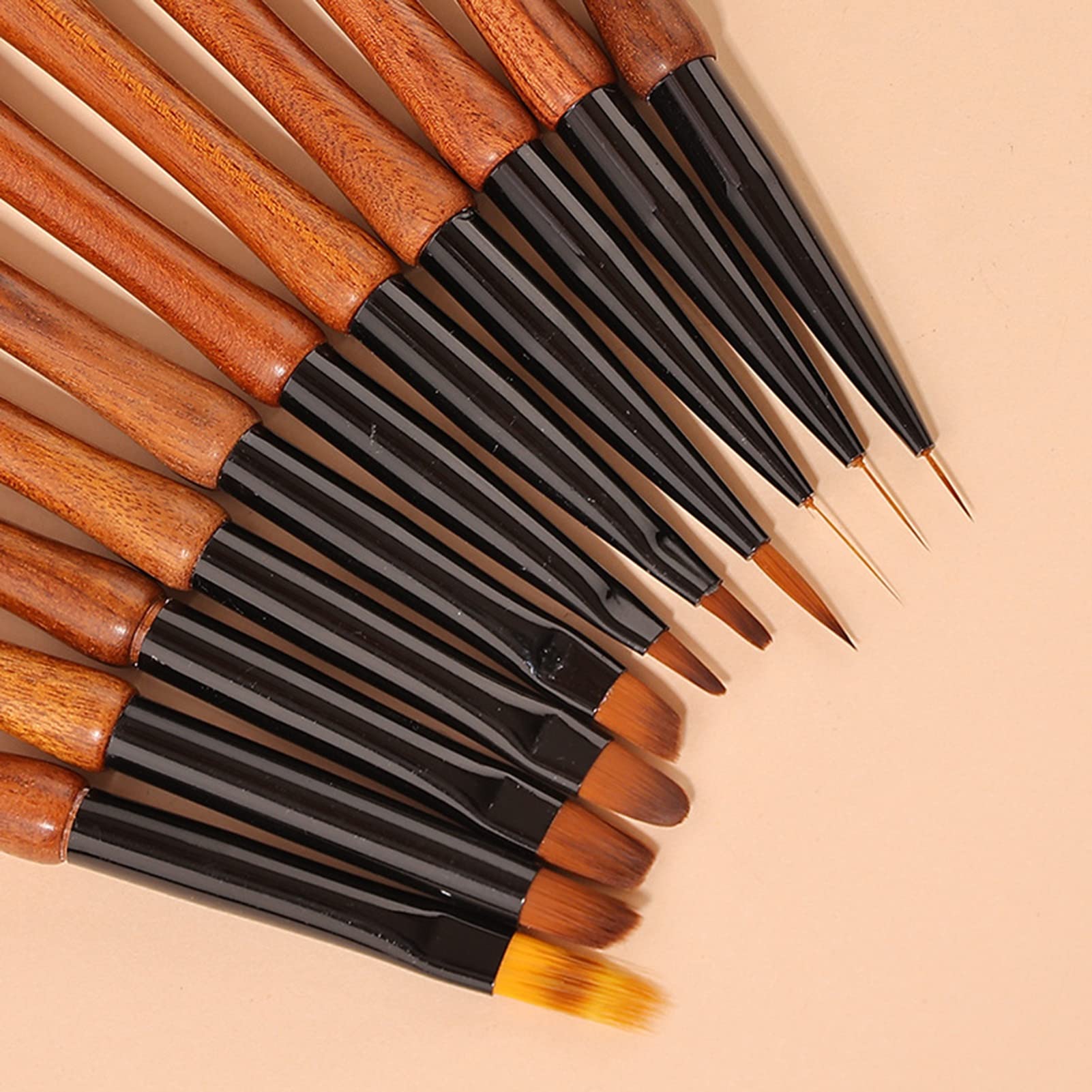 Professional Nail Art Brushes Set - Soft Bristle Non-Shedding Fine Tip Nail Painting Pens for DIY, Salon & Home Use - Perfect for Gel Polish, Acrylic Nails & Detailed Nail Designs