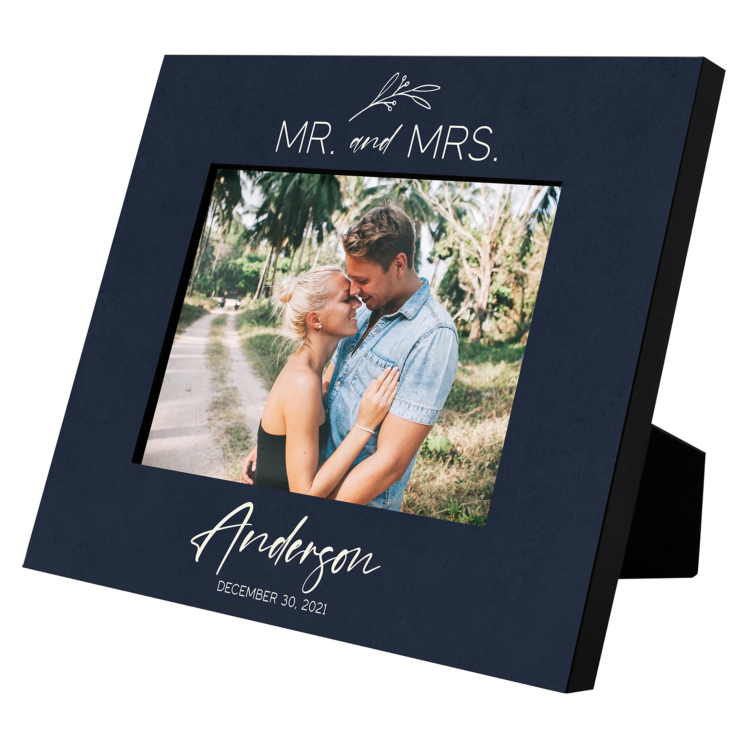 Personalized Love Picture Frame for Couples - Custom Engraved Photo Frame for Valentine's Day, Wedding, Engagement - Romantic Gifts for Him & Her - Perfect for Anniversaries, Home Decor & Couple's Bedroom