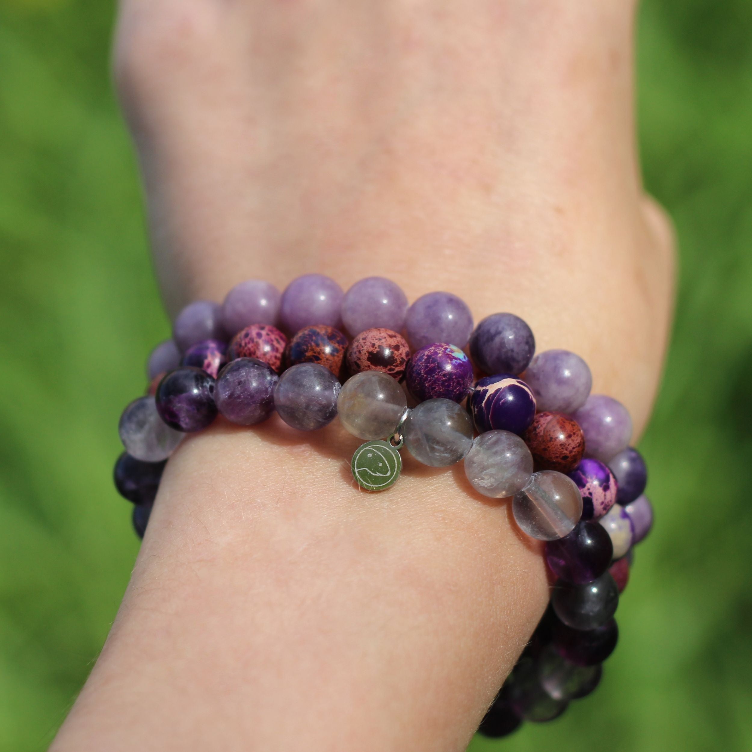 Third Eye Chakra (Ajna) Bracelet Set - Natural Stone Spiritual Jewelry for Meditation, Yoga & Energy Healing | Perfect for Mindfulness Practice & Chakra Balancing