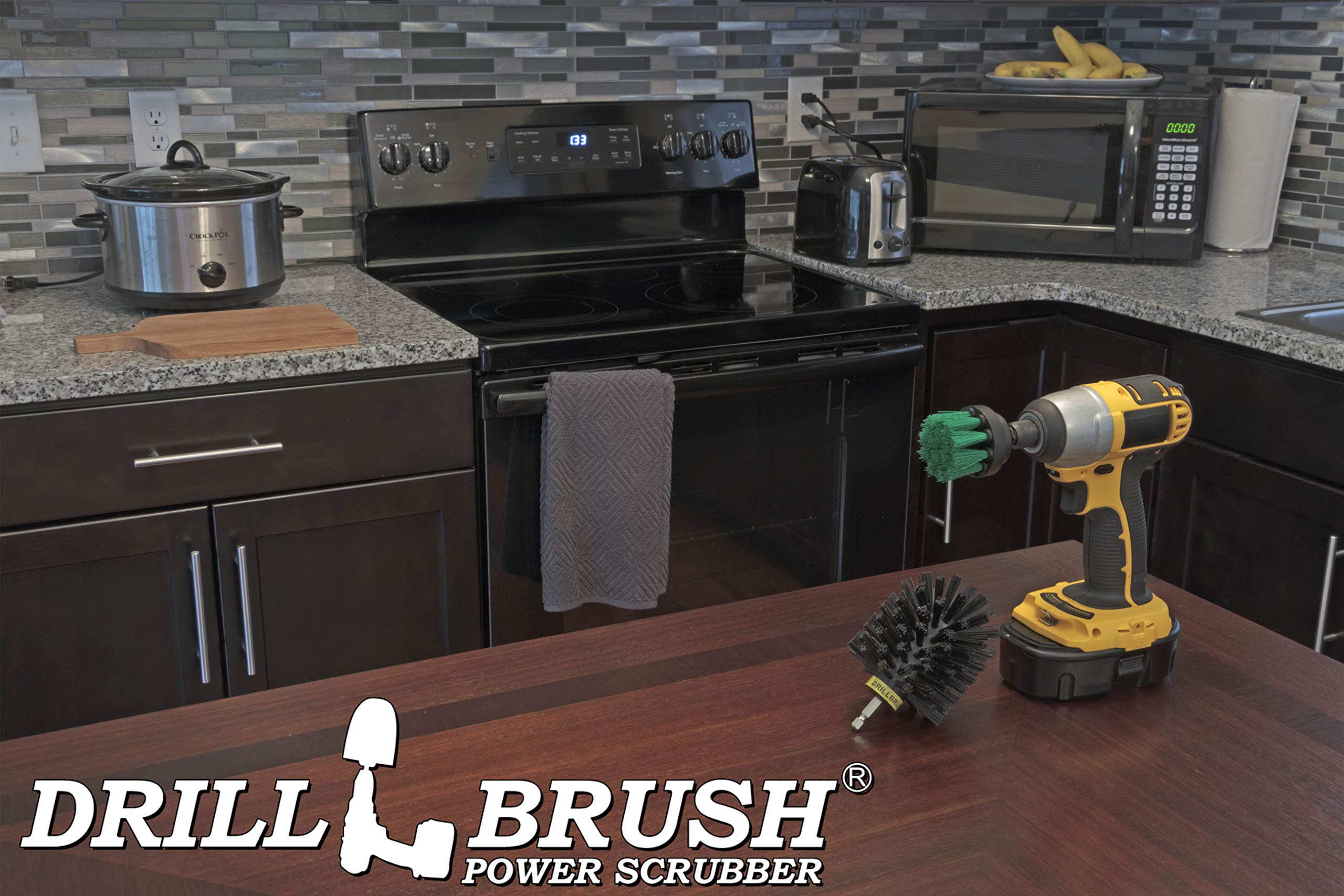 Multi-Purpose Cleaning Brush Attachment for Cordless Battery Drills - Perfect for Car Detailing, Tile Grout Cleaning & Household Dusting