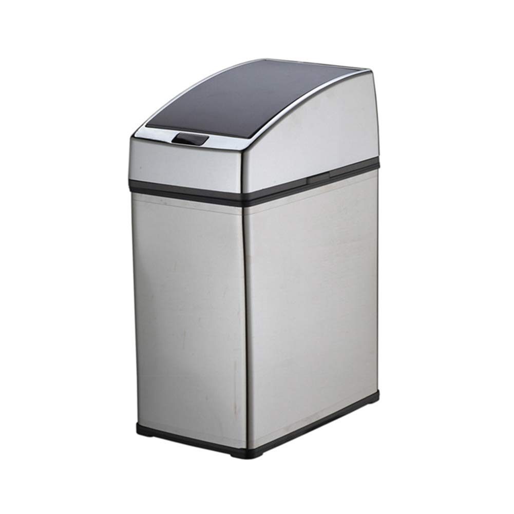 Durable Automatic IR Smart Sensor Trash Can - 3L/4L/6L Kitchen Waste Bin with Hands-Free Motion Induction, Stainless Steel Silver - Perfect for Home, Office, and Restaurant Use