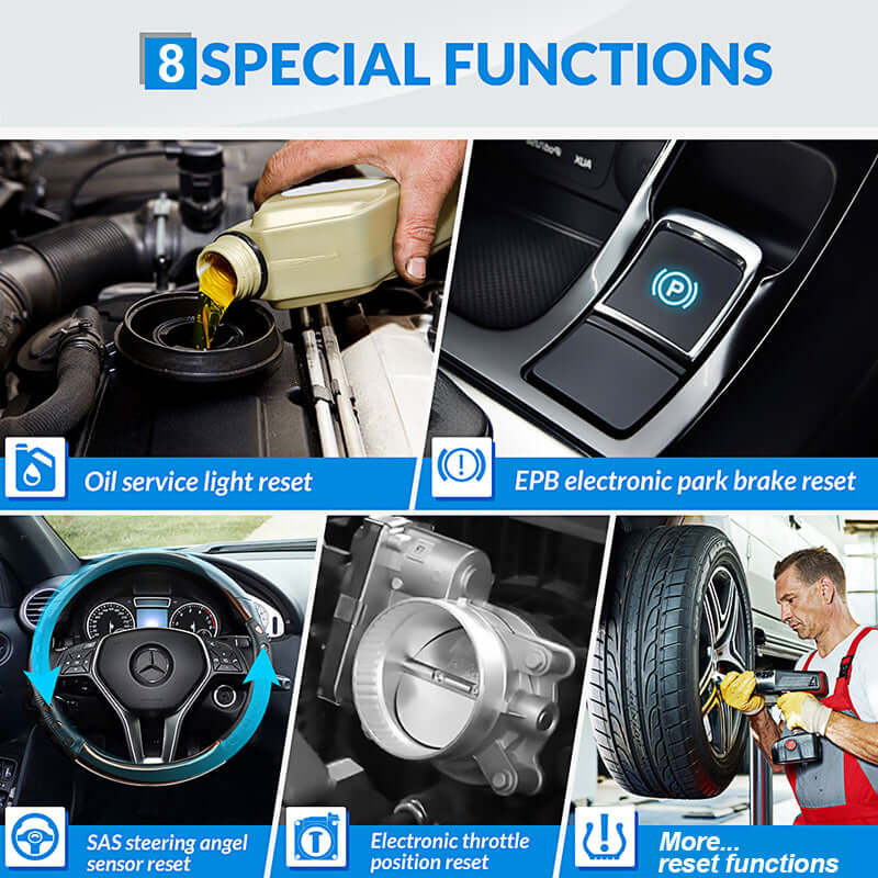 LAUNCH CRP129E OBD2 Scanner - Full System Diagnostic Tool for Engine, ABS, SRS & Transmission with 8 Reset Functions | Car Code Reader for Mechanics & DIY Auto Repair | Compatible with Most US Vehicles 1996 & Newer