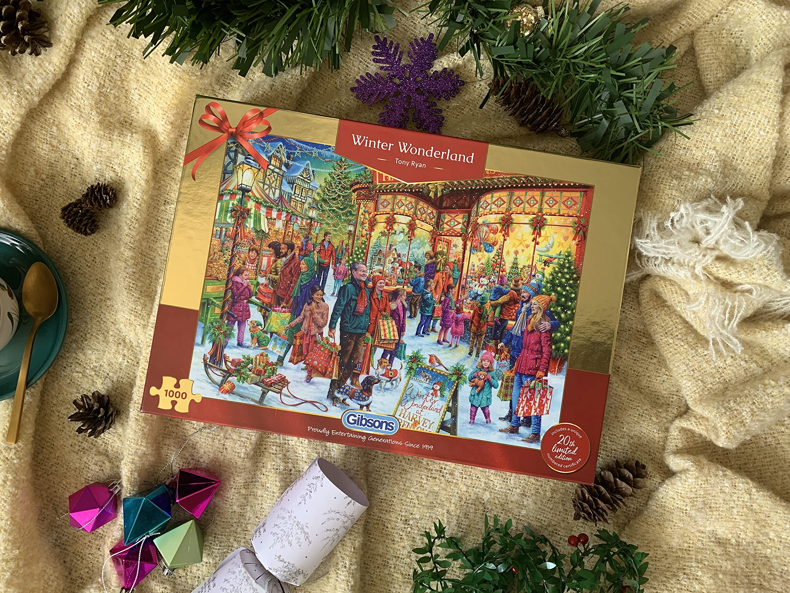 2022 Christmas Limited Edition Winter Wonderland 1000-Piece Jigsaw Puzzle for Adults | Sustainable Holiday Puzzle Game | Perfect Christmas Gift & Family Activity | Relaxing Winter Pastime | Gibsons Games
