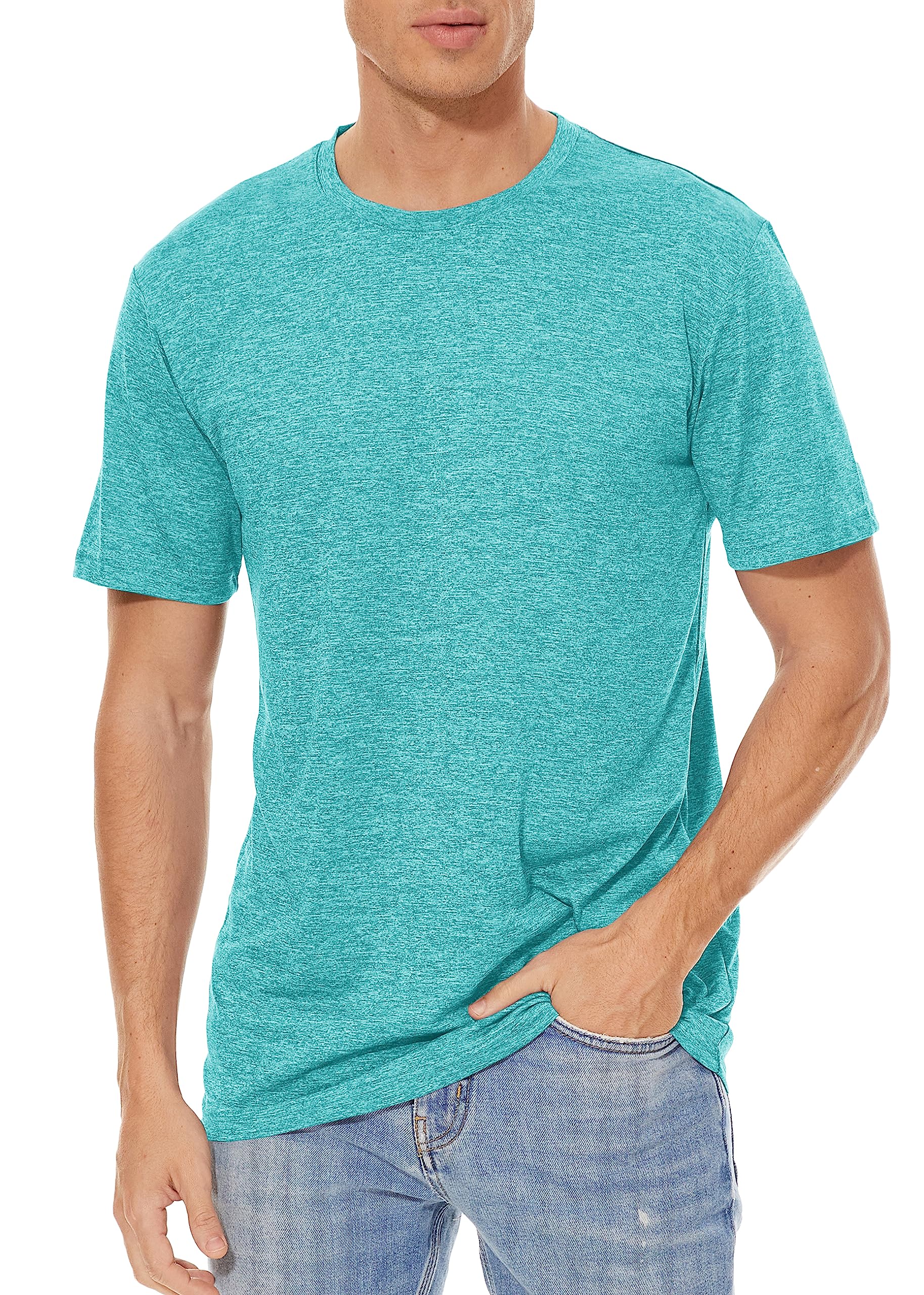 TACVASEN Men's Workout Shirts - Short Sleeve Athletic Dry Fit T-Shirts for Running & Gym - Breathable Crewneck Performance Tee - Perfect for Workouts, Jogging and Outdoor Activities