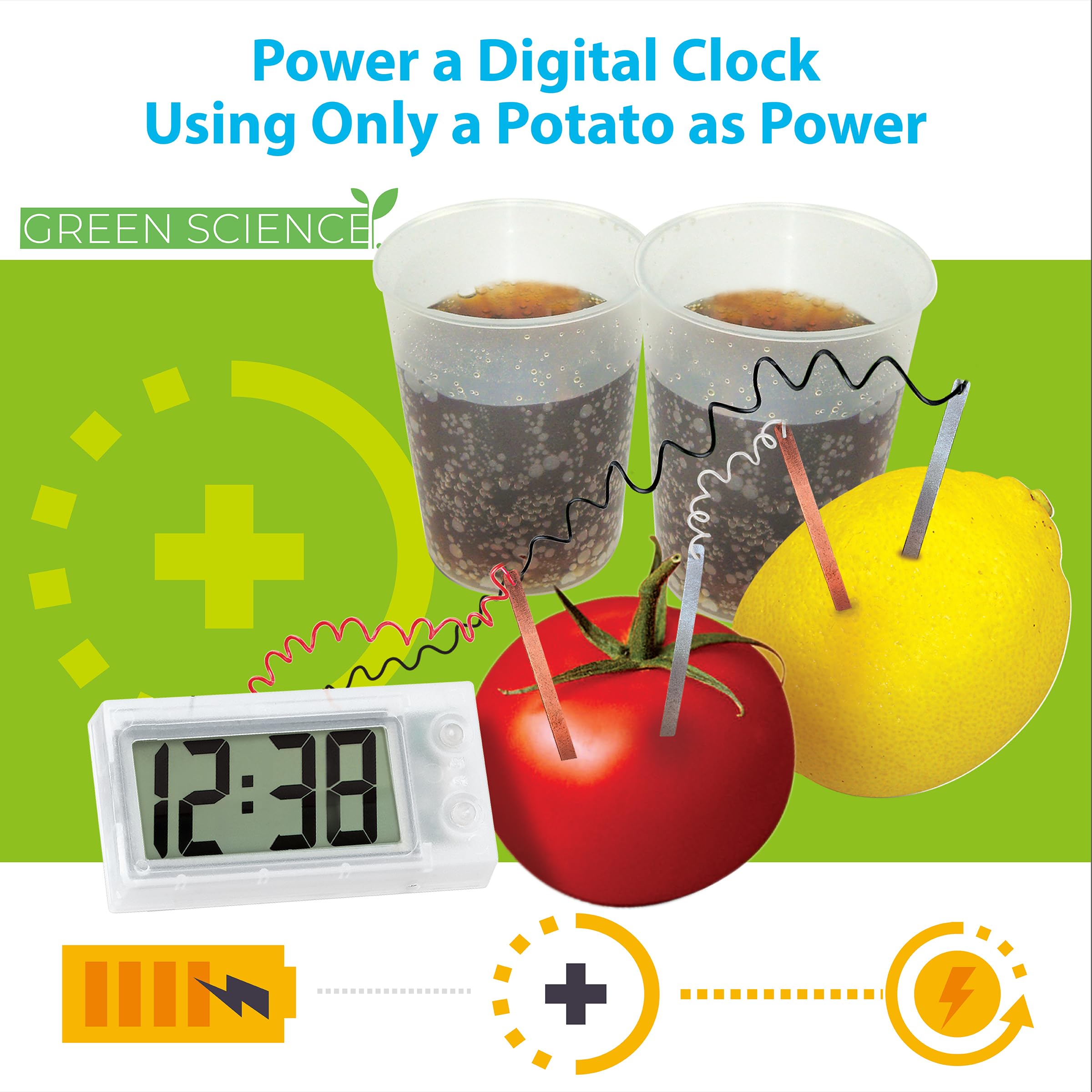 Science Museum Potato Clock - Fun Educational STEM Toy for Kids - Learn Electricity & Science - Great for Classrooms, Science Fairs & Home Experiments