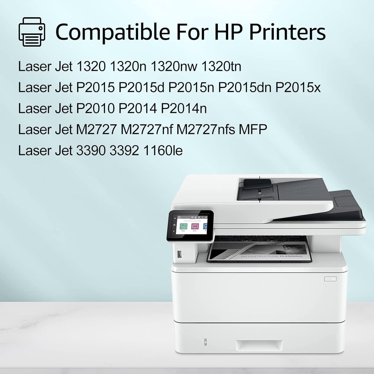 HP Q5949A Compatible Toner Cartridge - Replacement for LaserJet 1160, 1320 Series (1320N/T/TN/NW) & 3390/3392 Printers - High-Yield 49A Black Ink for Office & Home Printing | Perfect for Documents, Reports & Business Materials