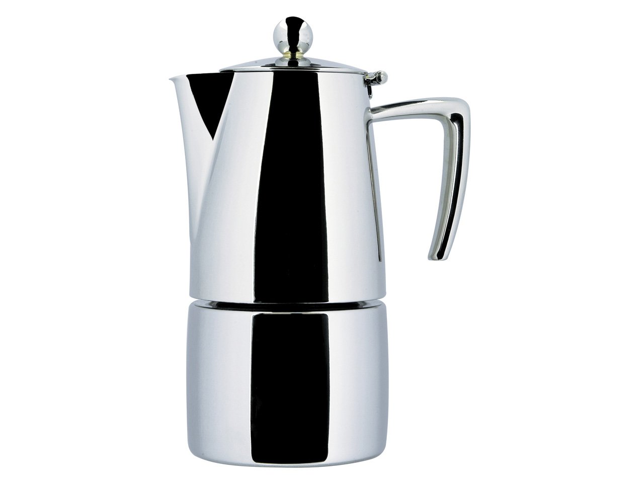 SLANCIO 10-Cup Espresso Coffee Maker - Stainless Steel Stovetop Moka Pot for Home & Office Use | Perfect for Italian-Style Coffee Lovers