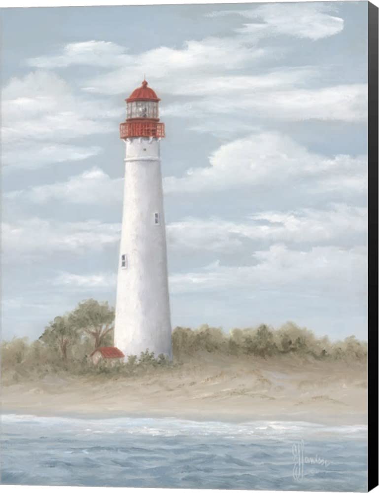 Georgia Janisse Cape May Lighthouse Canvas Art - 9x12 Inch Museum Wrapped Wall Decor with Black Sides | Perfect for Coastal Home Decor, Beach House Living Room & Office Wall Art
